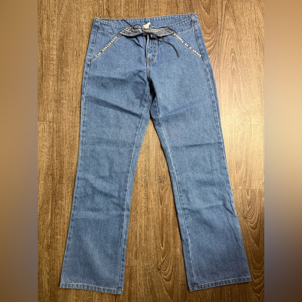 Vintage COCO Studded Low Rise Flare Jeans USA Y2K Denim Size 9/10